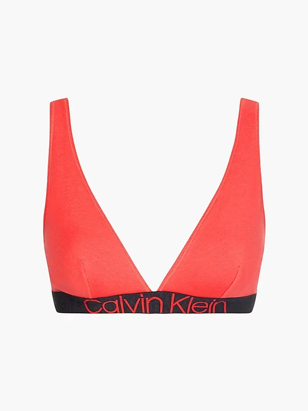 Dámská podprsenka Calvin Klein QF6577 UNLINED TRIANGLE korálová